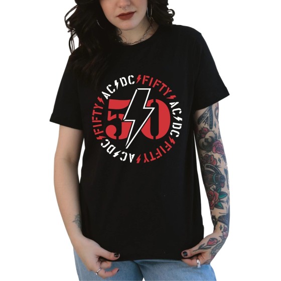 Rockwear Brasil - Baby look Acdc 6 Rockwear Preta