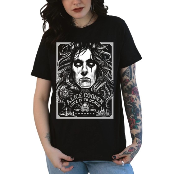 Rockwear Brasil - Baby look Alice Cooper Rockwear Preta