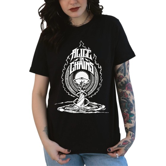Rockwear Brasil - Baby look Alice In Chains Rockwear Preta
