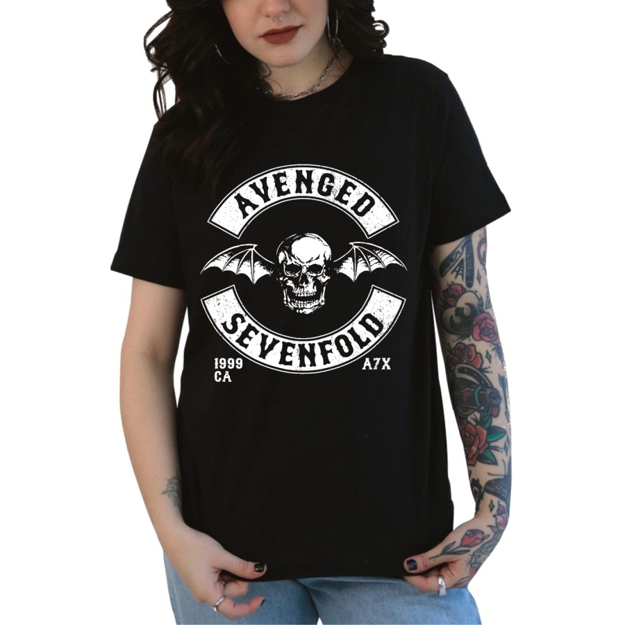 Rockwear Brasil - Baby look Avenged Sevenfold Rockwear Preta Rockwear Brasil - Baby look Avenged Sevenfold Rockwear Preta