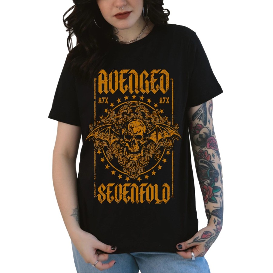 Rockwear Brasil - Baby look Avenged Sevenfold 4 Rockwear Preta Rockwear Brasil - Baby look Avenged Sevenfold 4 Rockwear Preta