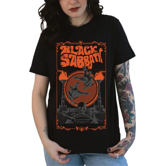 Rockwear Brasil - Baby look Black Sabbath 6 Rockwear Preta