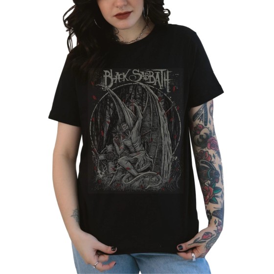 Rockwear Brasil - Baby look Black Sabbath 7 Rockwear Preta