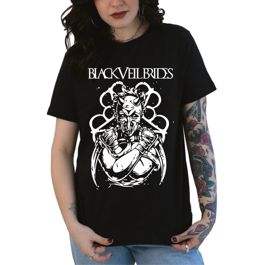 Rockwear Brasil - Baby look Black Veil Brides Rockwear Preta Rockwear Brasil - Baby look Black Veil Brides Rockwear Preta