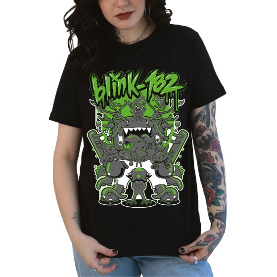 Rockwear Brasil - Baby look Blink-182 2 Rockwear Preta