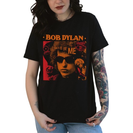 Rockwear Brasil - Baby look Bob Dylan 2 Rockwear Preta