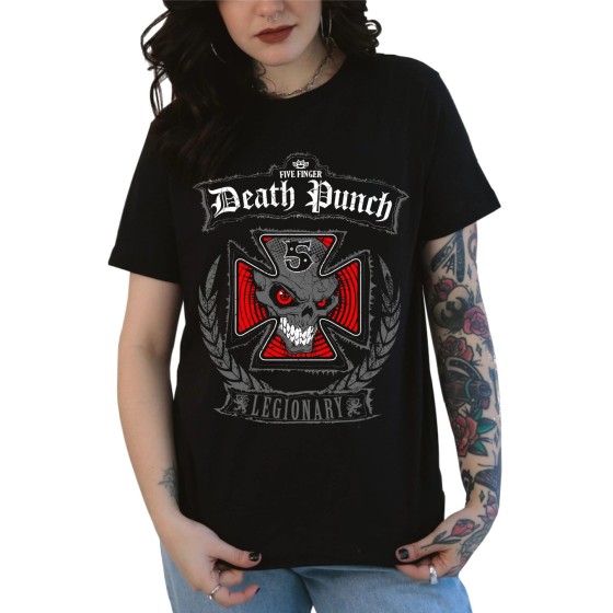 Rockwear Brasil - Baby look Five Finger Death Punch 3 Rockwear Preta