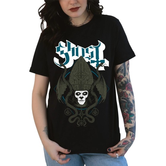 Rockwear Brasil - Baby look Ghost 2 Rockwear Preta