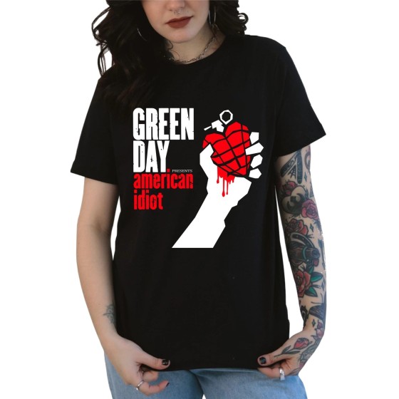 Rockwear Brasil - Baby look Green Day Rockwear Preta