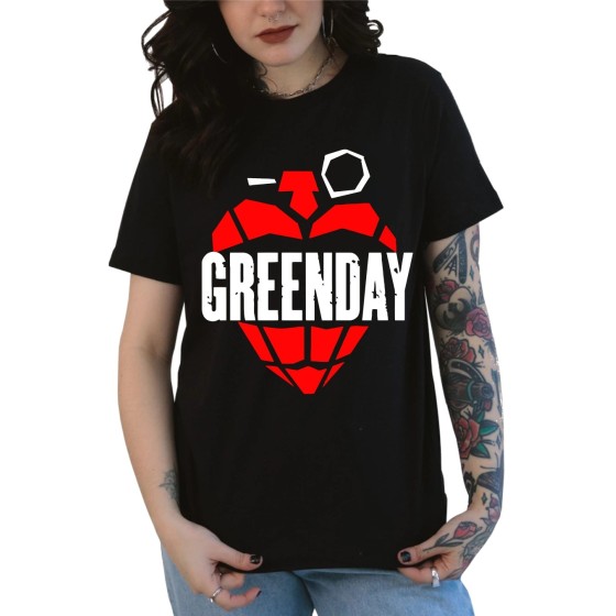 Rockwear Brasil - Baby look Green Day 2 Rockwear Preta