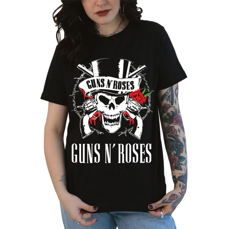 Rockwear Brasil - Baby look Guns n' Roses Rockwear Preta Rockwear Brasil - Baby look Guns n' Roses Rockwear Preta