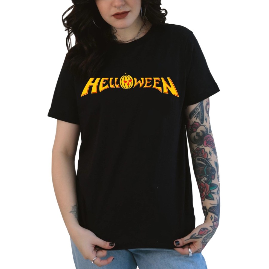 Rockwear Brasil - Baby look Helloween Rockwear Preta Rockwear Brasil - Baby look Helloween Rockwear Preta