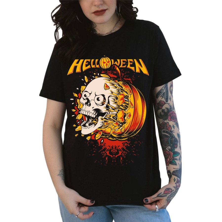 Rockwear Brasil - Baby look Helloween 2 Rockwear Preta Rockwear Brasil - Baby look Helloween 2 Rockwear Preta