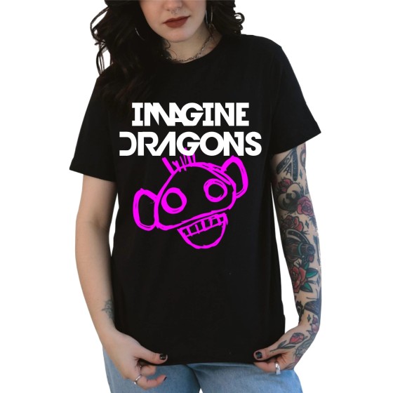 Rockwear Brasil - Baby look Imagine Dragons 3 Rockwear Preta