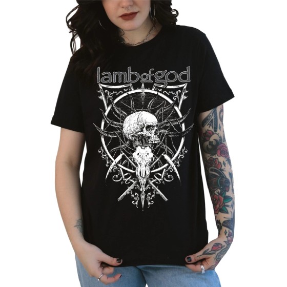 Rockwear Brasil - Baby look Lamb Of God 4 Rockwear Preta