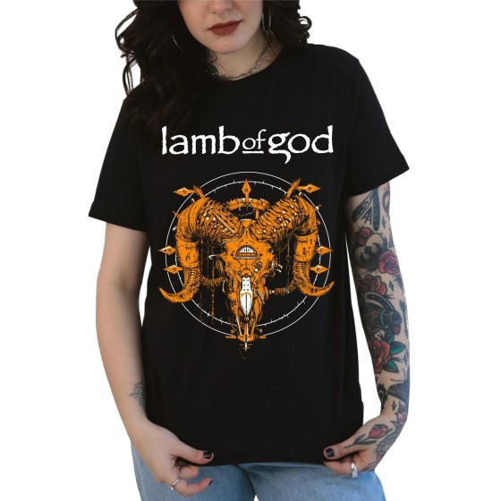 Rockwear Brasil - Baby look Lamb Of God 6 Rockwear Preta