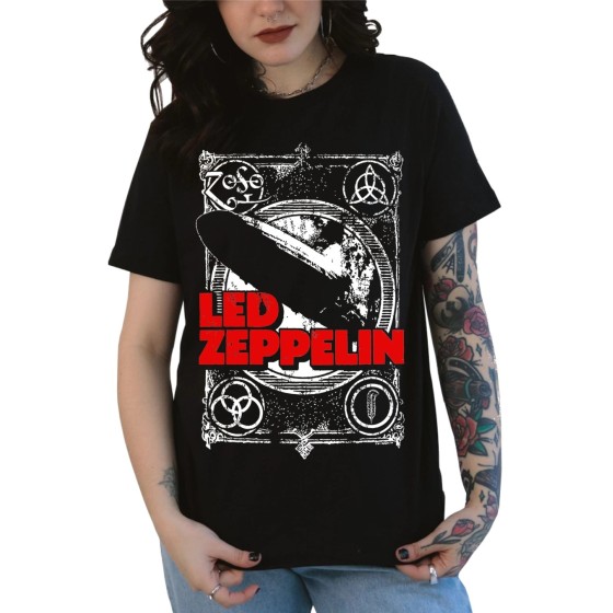 Rockwear Brasil - Baby look Led Zeppelin 3 Rockwear Preta