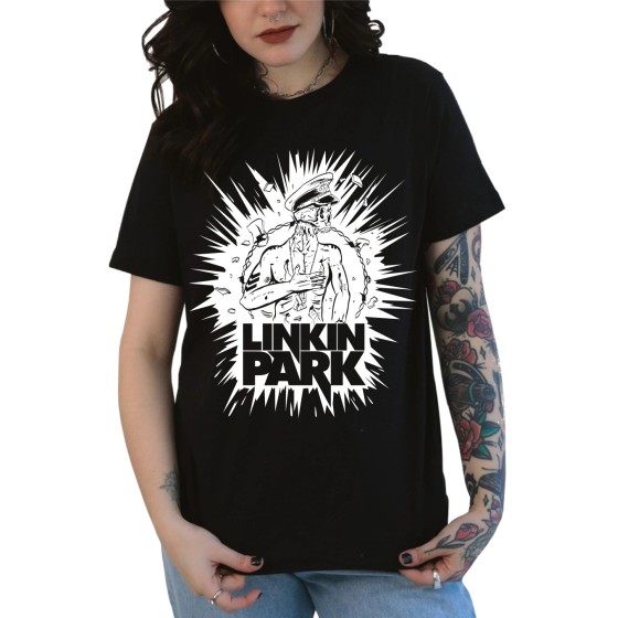 Rockwear Brasil - Baby look Linkin Park 5 Rockwear Preta