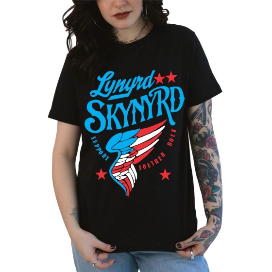 Rockwear Brasil - Baby look Lynyrd Skynyrd 3 Rockwear Preta