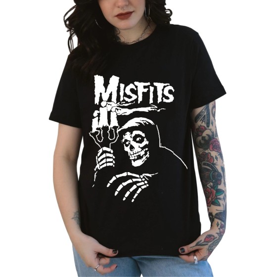 Rockwear Brasil - Baby look Misfits 2 Rockwear Preta