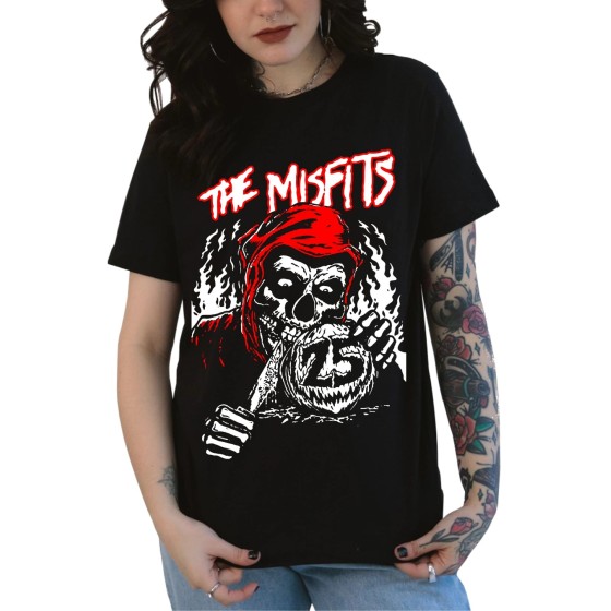 Rockwear Brasil - Baby look Misfits 4 Rockwear Preta
