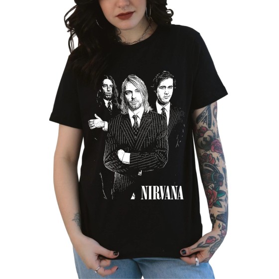 Rockwear Brasil - Baby look Nirvana 2 Rockwear Preta