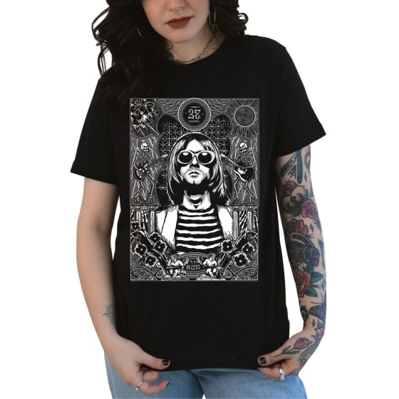 Rockwear Brasil - Baby look Nirvana 4 Rockwear Preta