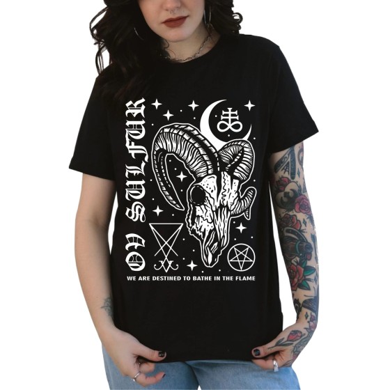 Rockwear Brasil - Baby look Ov Sulfur Rockwear Preta