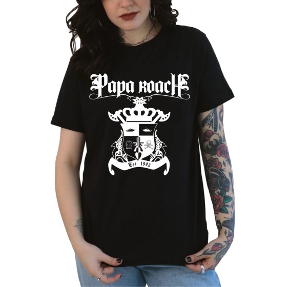 Rockwear Brasil - Baby look Papa Roach Rockwear Preta