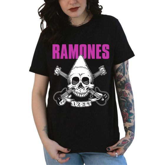 Rockwear Brasil - Baby look Ramones 3 Rockwear Preta