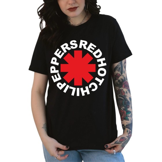 Rockwear Brasil - Baby look Red Hot Chilli Peppers Rockwear Preta