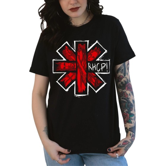 Rockwear Brasil - Baby look Red Hot Chilli Peppers 2 Rockwear Preta