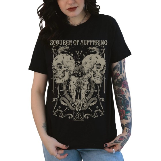 Rockwear Brasil - Baby look Scourge Of Suffering Rockwear Preta