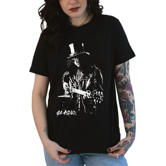 Rockwear Brasil - Baby look Slash 3 Rockwear Preta