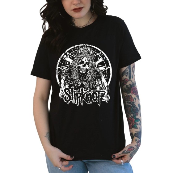 Rockwear Brasil - Baby look Slipknot 9 Rockwear Preta