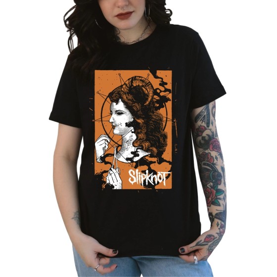Rockwear Brasil - Baby look Slipknot 11 Rockwear Preta