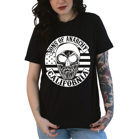 Rockwear Brasil - Baby look Sons Of Anarchy Rockwear Preta