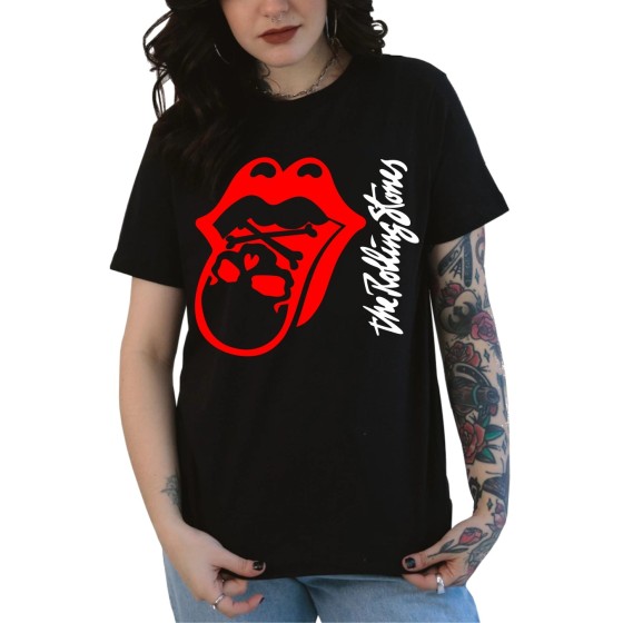 Rockwear Brasil - Baby look The Rolling Stones Rockwear Preta