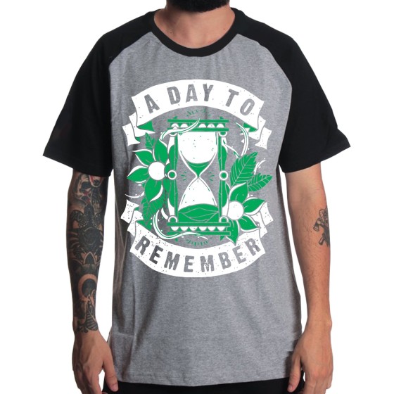 Rockwear Brasil - Camiseta Raglã A Day To Remember Rockwear Preta