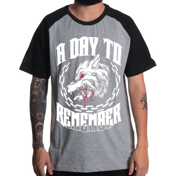 Rockwear Brasil - Camiseta Raglã A Day To Remember 2 Rockwear Preta