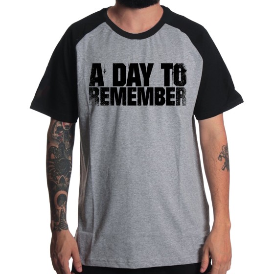Rockwear Brasil - Camiseta Raglã A Day To Remember 5 Rockwear Preta