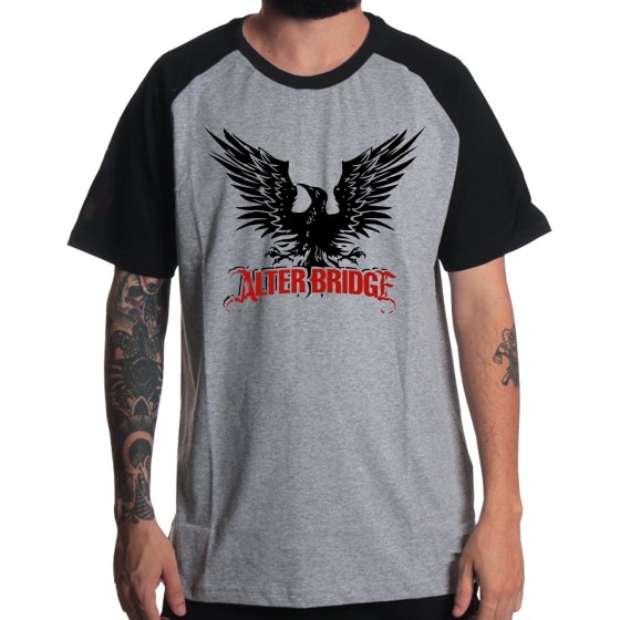 Rockwear Brasil - Camiseta Raglã Alter Bridge Rockwear Preta