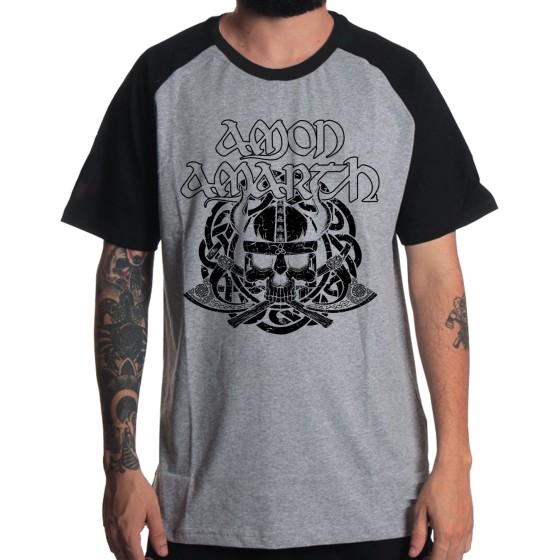 Rockwear Brasil - Camiseta Raglã Amon Amarth Rockwear Preta