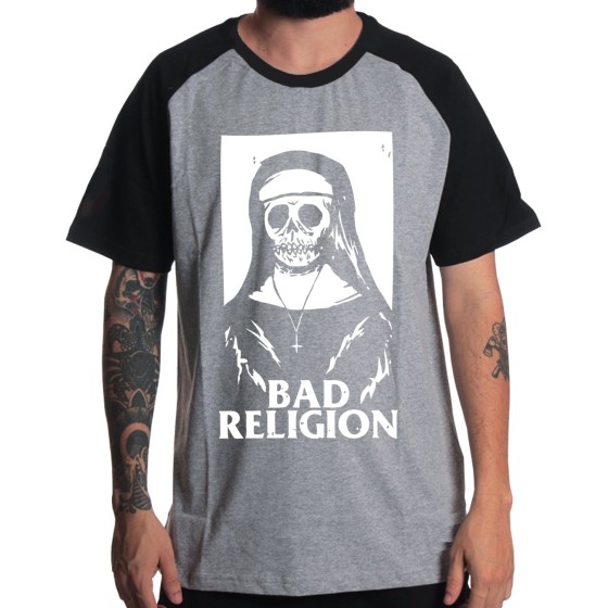 Rockwear Brasil - Camiseta Raglã Bad Religion Rockwear Preta