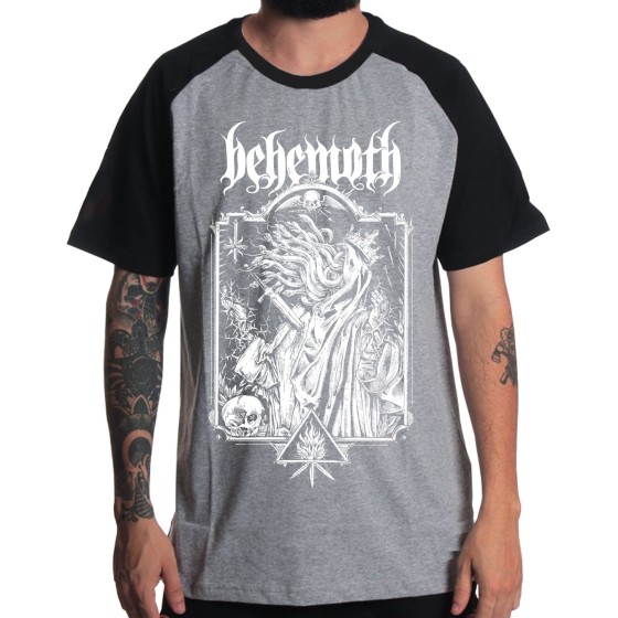 Rockwear Brasil - Camiseta Raglã Behemoth 2 Rockwear Preta