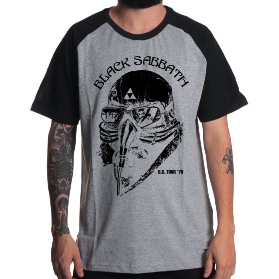 Rockwear Brasil - Camiseta Raglã Black Sabbath 4 Rockwear Preta