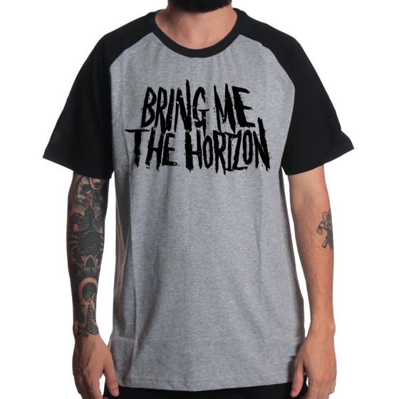 Rockwear Brasil - Camiseta Raglã Bring Me The Horizon 6 Rockwear Preta