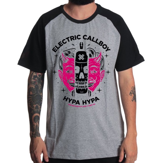 Rockwear Brasil - Camiseta Raglã Electric Callboy 2 Rockwear Preta