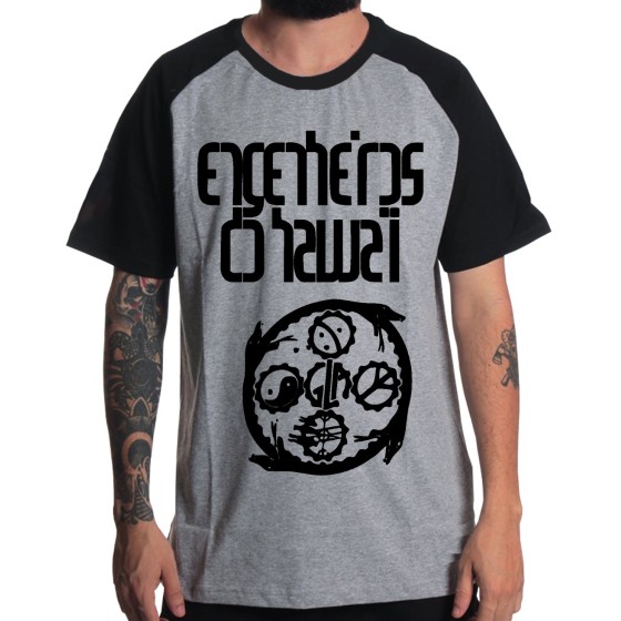 Rockwear Brasil - Camiseta Raglã Engenheiros do Hawaii Rockwear Preta