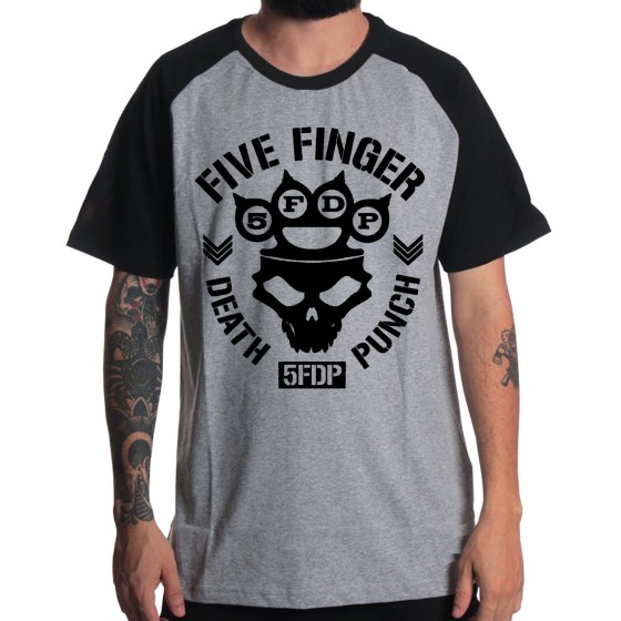 Rockwear Brasil - Camiseta Raglã Five Finger Death Punch Rockwear P...